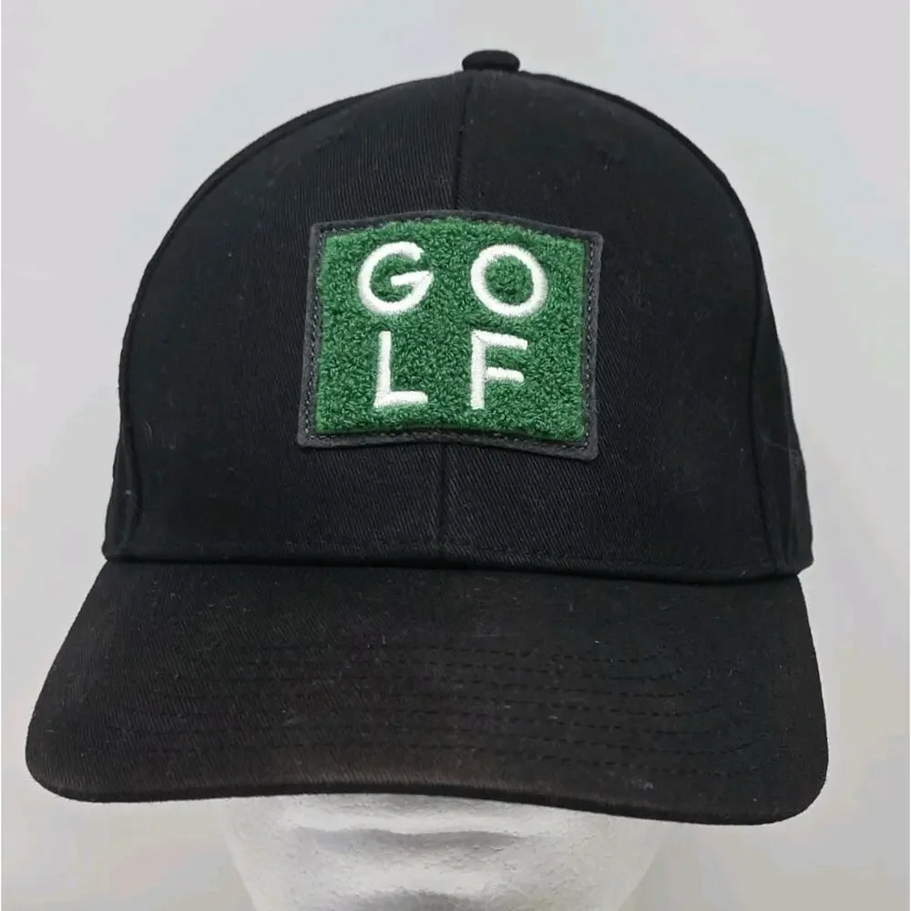 Adidas Golf Turf‎ Snapback Cap Golf Embroidered Logo Black Hat OSFM PGA